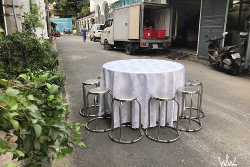 Bộ bàn tiệc ghế Inox