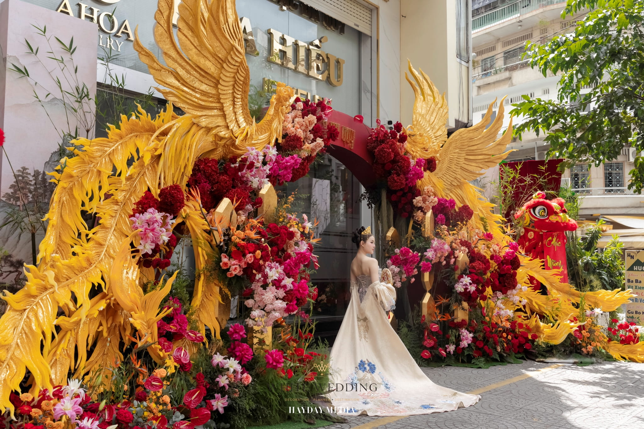 Song Phụng Chầu Nguyệt 13 batch trang tri le gia tien song phung chau nguyet white wedding 25