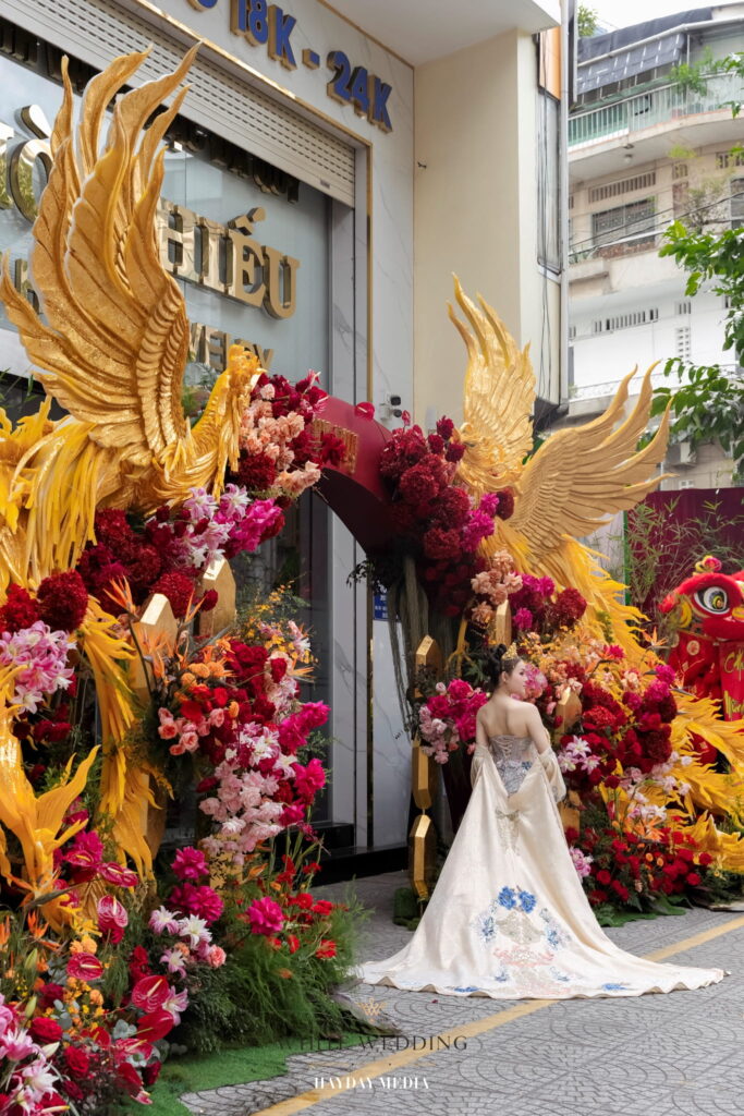 Song Phụng Chầu Nguyệt 47 batch trang tri le gia tien song phung chau nguyet white wedding 27