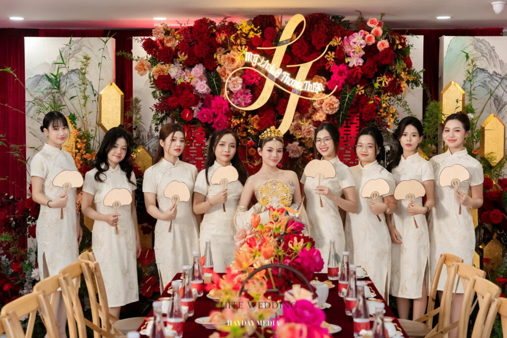 Song Phụng Chầu Nguyệt 38 batch trang tri le gia tien song phung chau nguyet white wedding 31