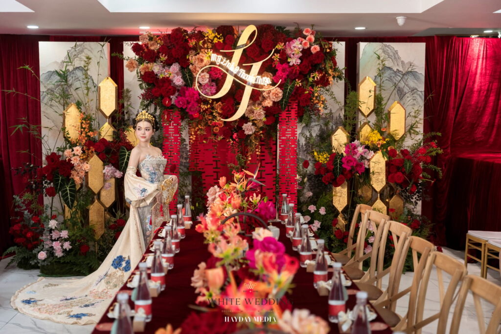 Song Phụng Chầu Nguyệt 21 batch trang tri le gia tien song phung chau nguyet white wedding 38