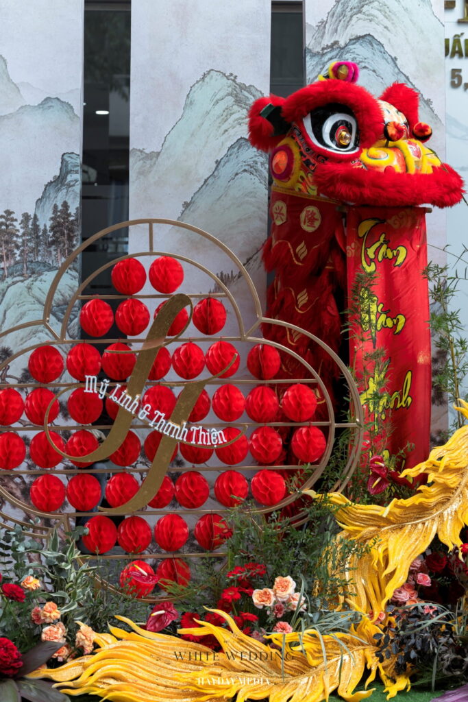 Song Phụng Chầu Nguyệt 35 batch trang tri le gia tien song phung chau nguyet white wedding 58