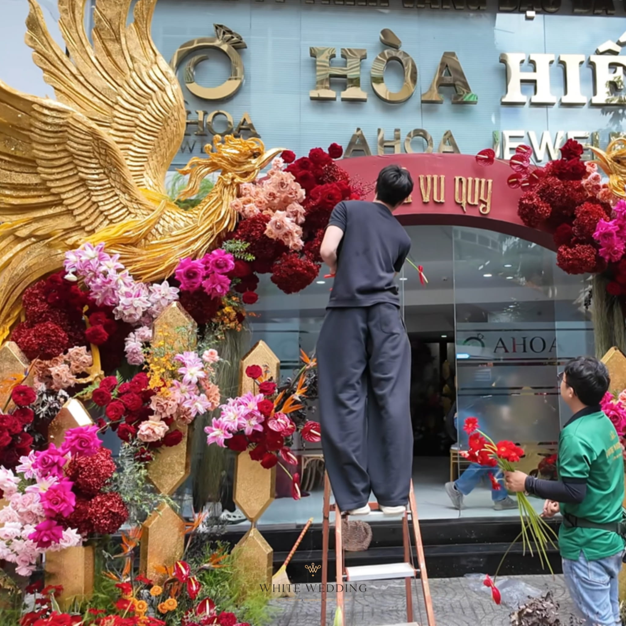 Song Phụng Chầu Nguyệt 7 batch trang tri le gia tien song phung chau nguyet white wedding 70