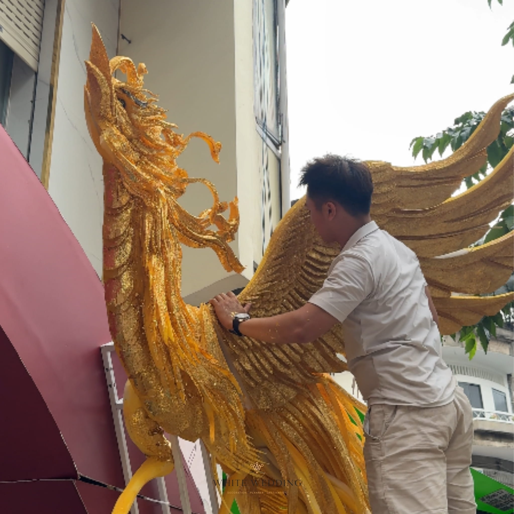 Song Phụng Chầu Nguyệt 9 batch trang tri le gia tien song phung chau nguyet white wedding 73