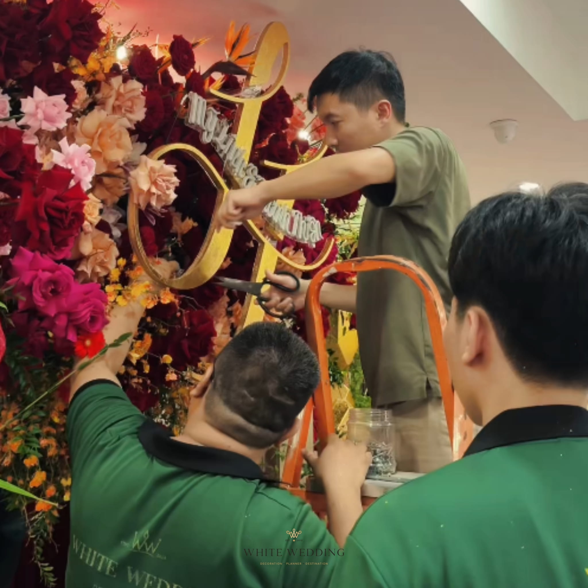 Song Phụng Chầu Nguyệt 8 batch trang tri le gia tien song phung chau nguyet white wedding 74