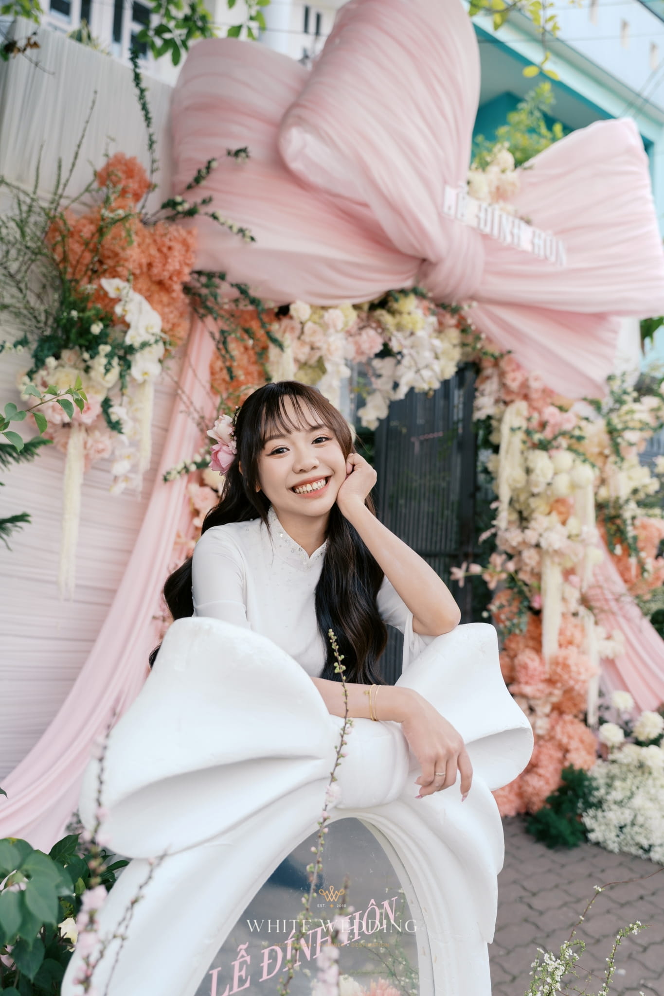 Fleur Ribbon 15 trang tri le dinh hon fleur ribbon white wedding 10 2