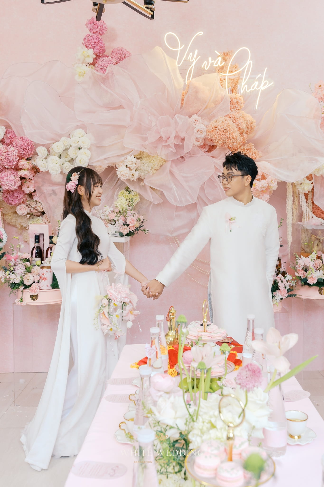 Fleur Ribbon 34 trang tri le dinh hon fleur ribbon white wedding 26 3