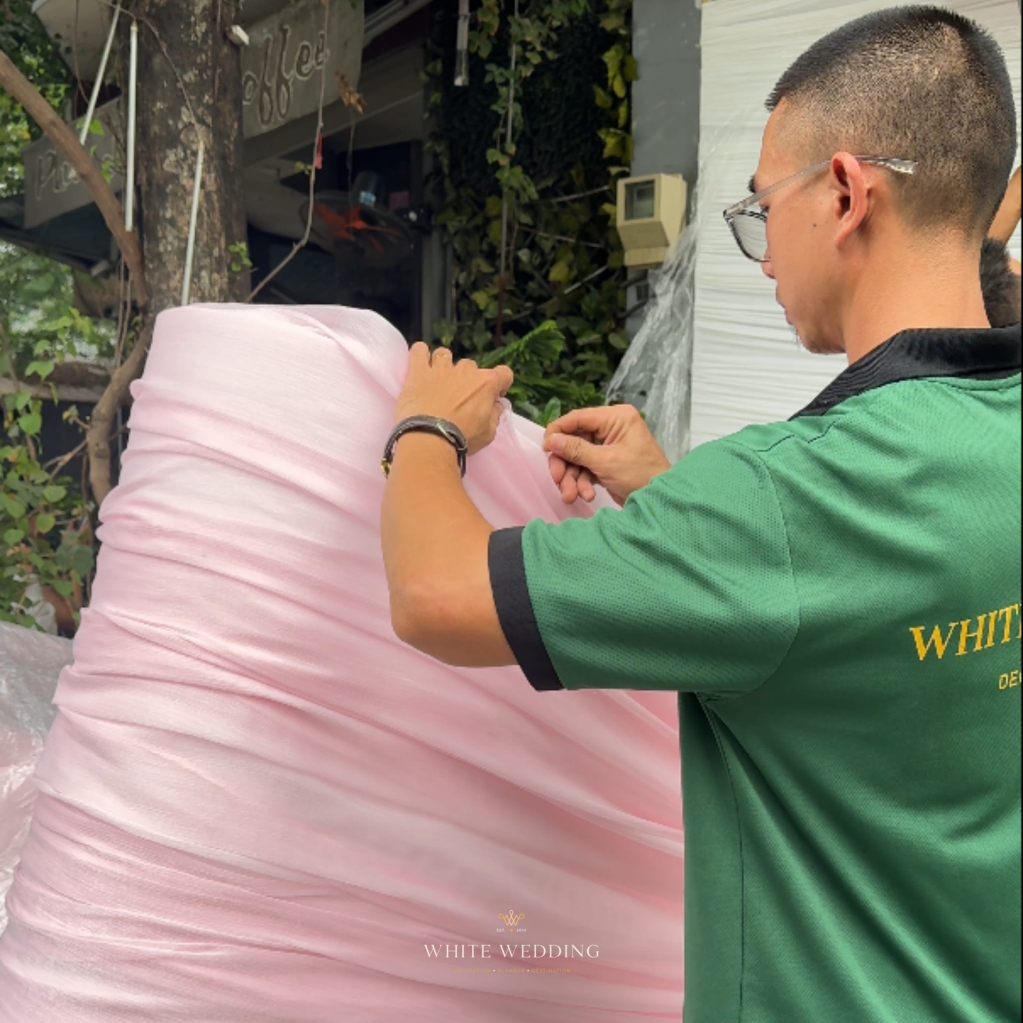Fleur Ribbon 9 trang tri le dinh hon fleur ribbon white wedding 36 3