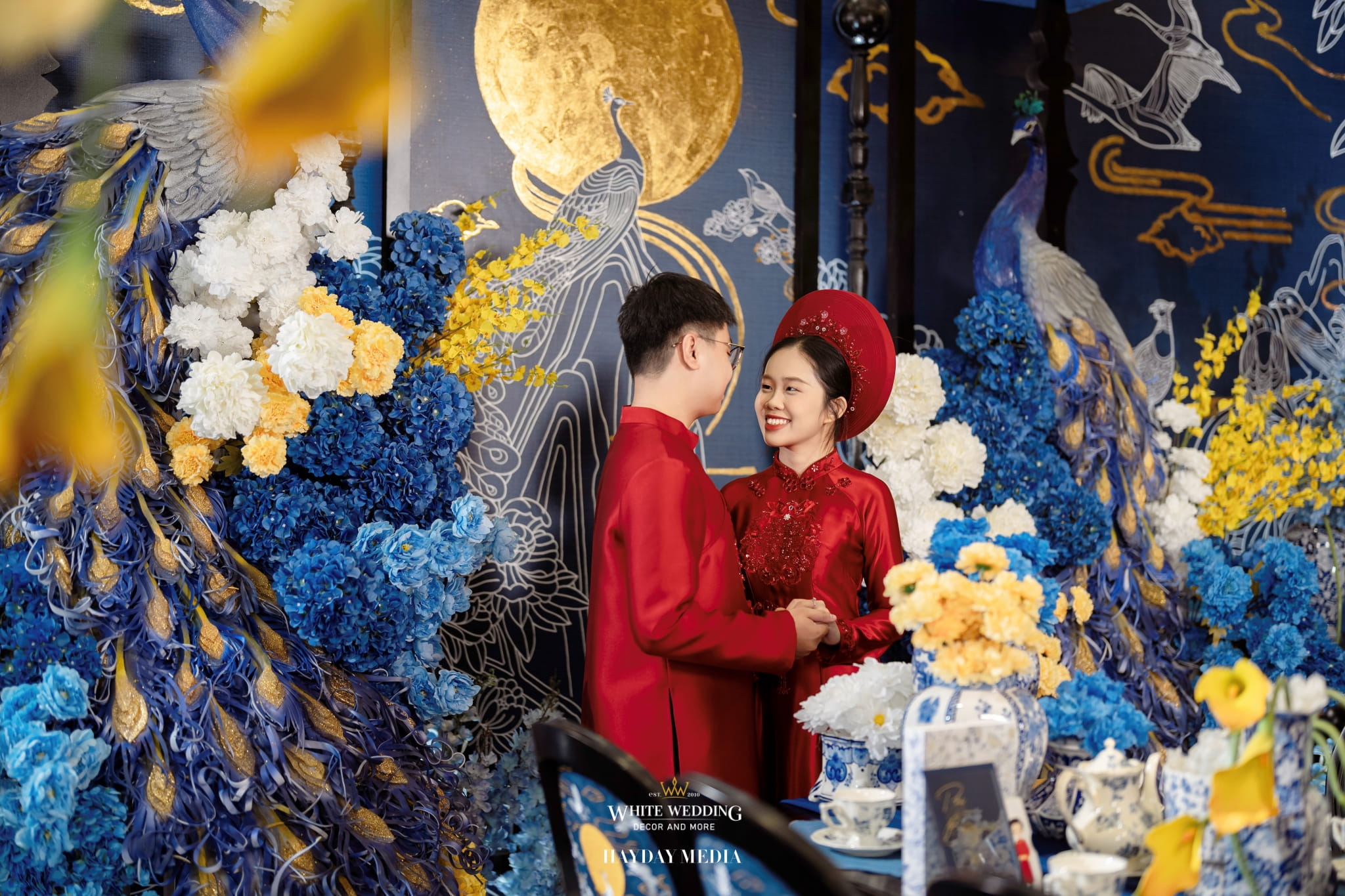 Hỷ Lễ Môn Đình 30 trang tri le gia tien hy le mon dinh white wedding 17