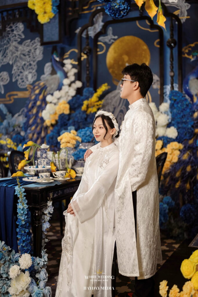 Hỷ Lễ Môn Đình 26 trang tri le gia tien hy le mon dinh white wedding 18