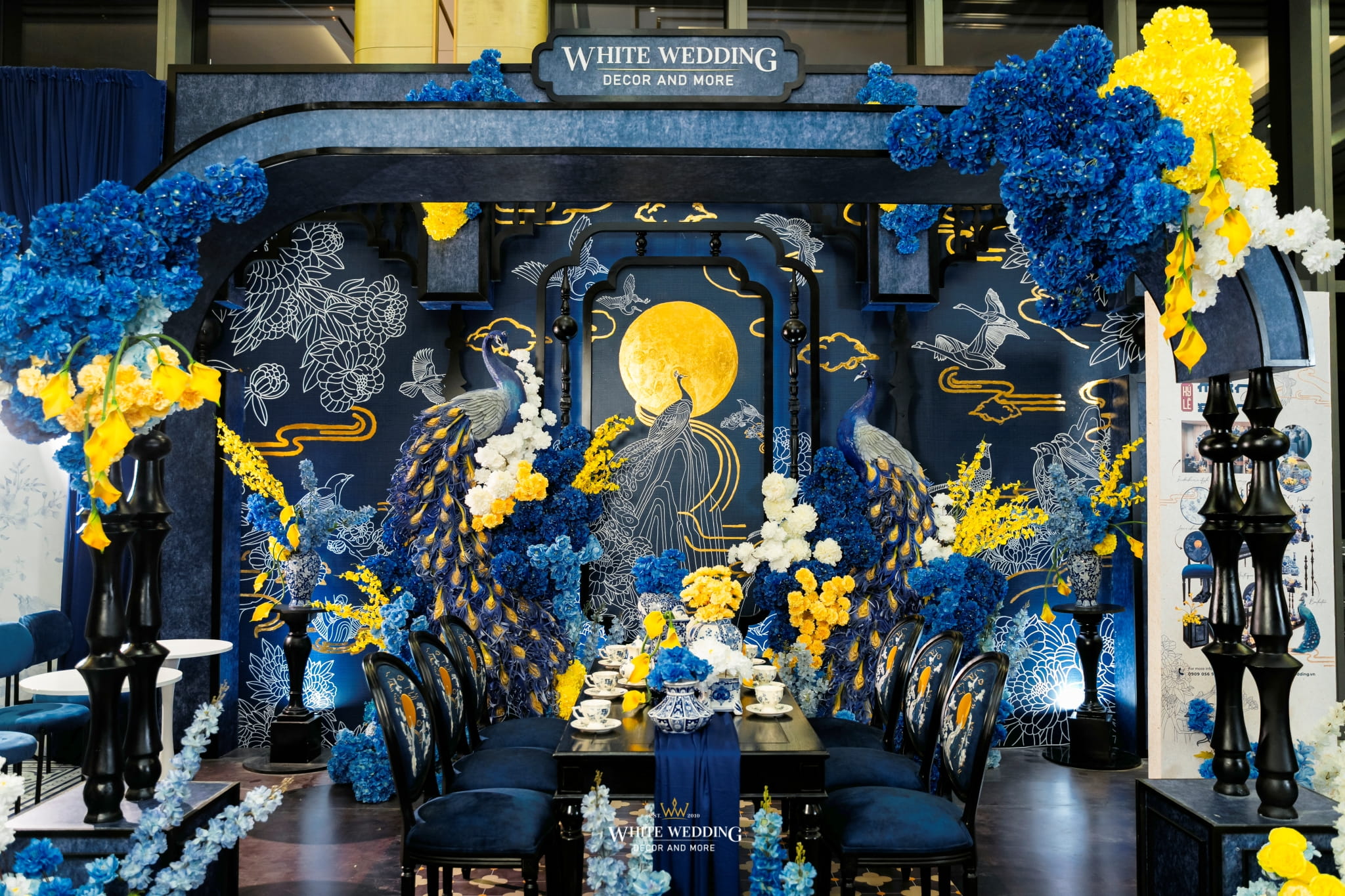 Hỷ Lễ Môn Đình 19 trang tri le gia tien hy le mon dinh white wedding 2