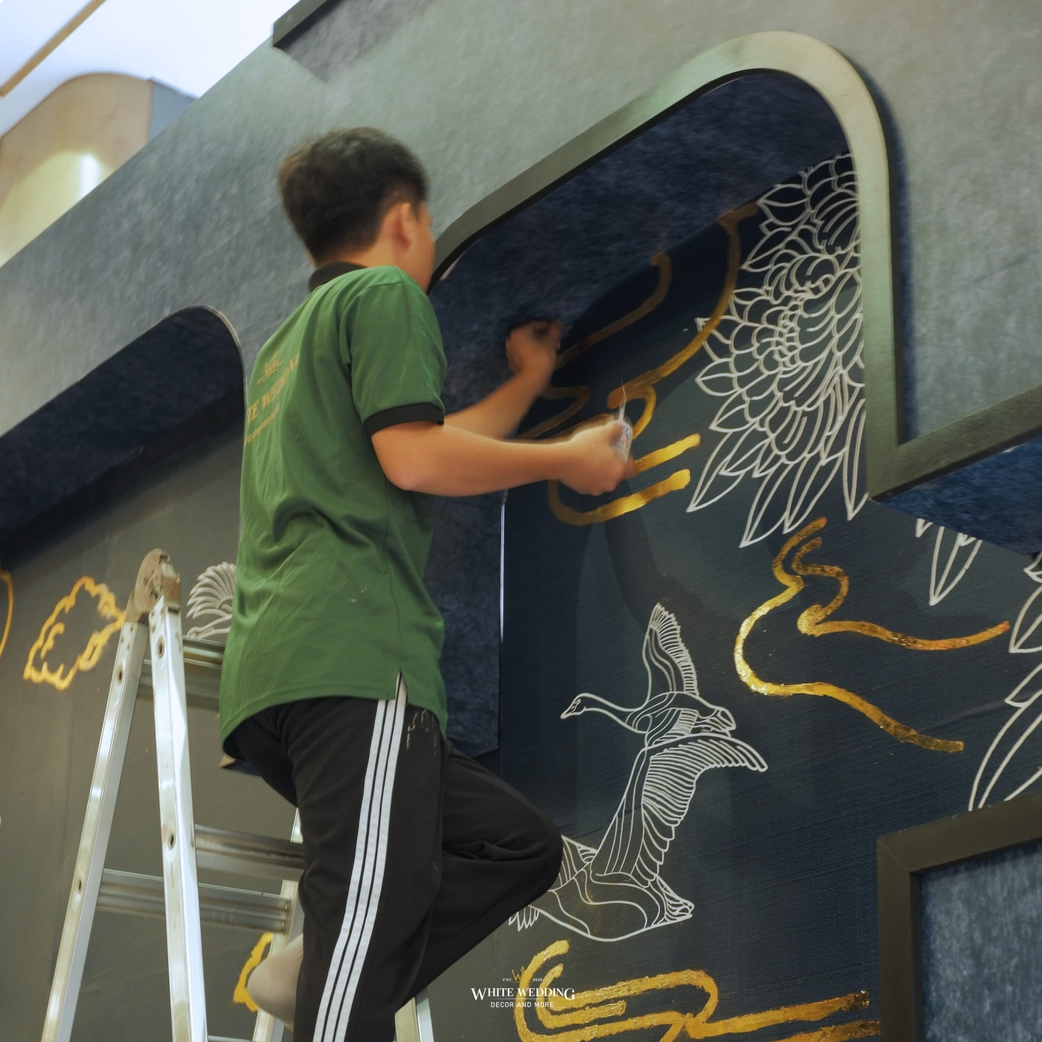 Hỷ Lễ Môn Đình 12 trang tri le gia tien hy le mon dinh white wedding 29