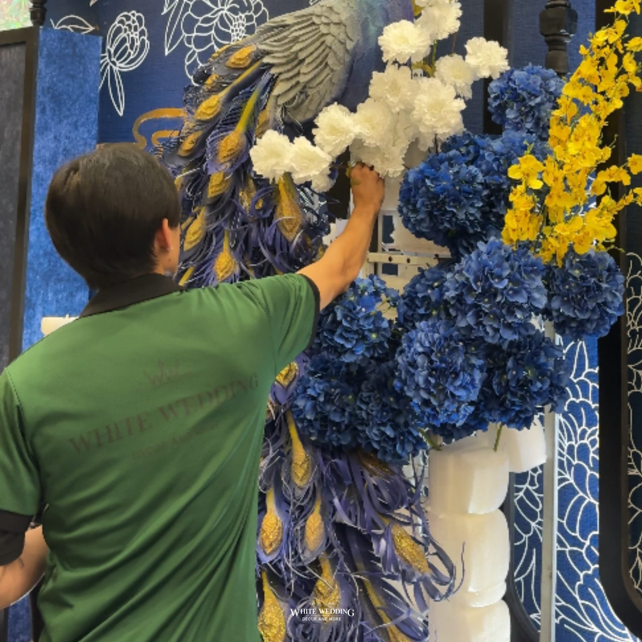 Hỷ Lễ Môn Đình 13 trang tri le gia tien hy le mon dinh white wedding 32