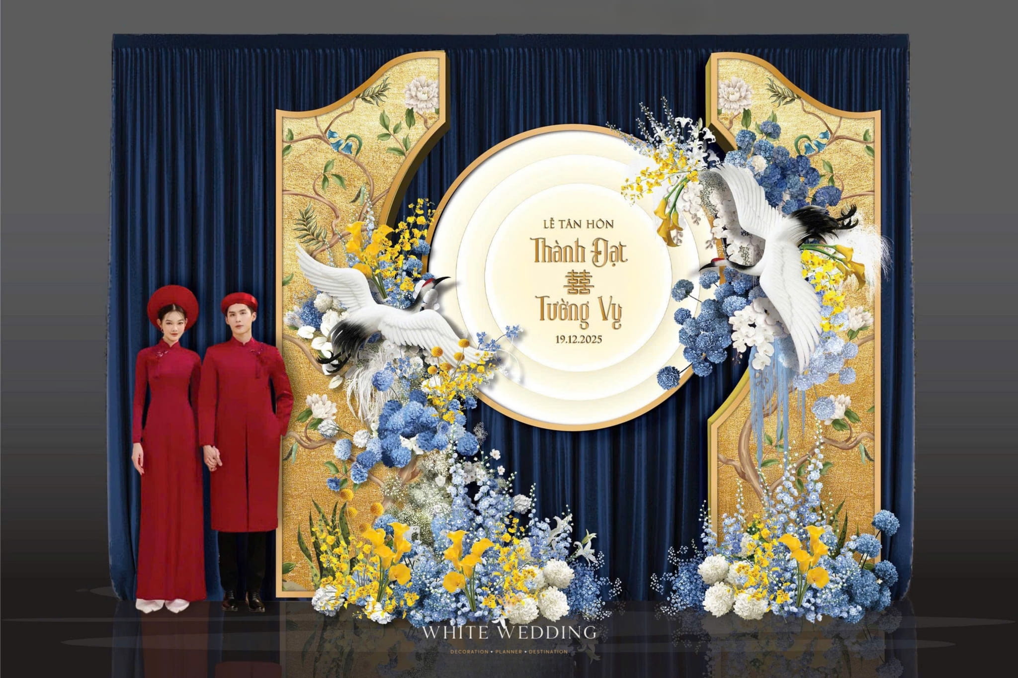 trang tri le gia tien se duyen white wedding 2 2