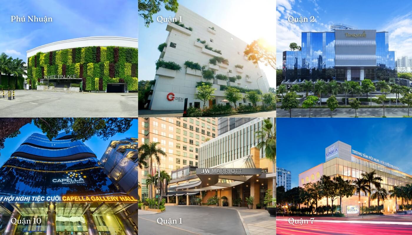Review Nhà Hàng Tiệc Cưới Theo Từng Quận TP.HCM: Quận 7, 2, Bình Thạnh, Thủ Đức 4 nha hang tiec cuoi theo quan tphcm 1 2