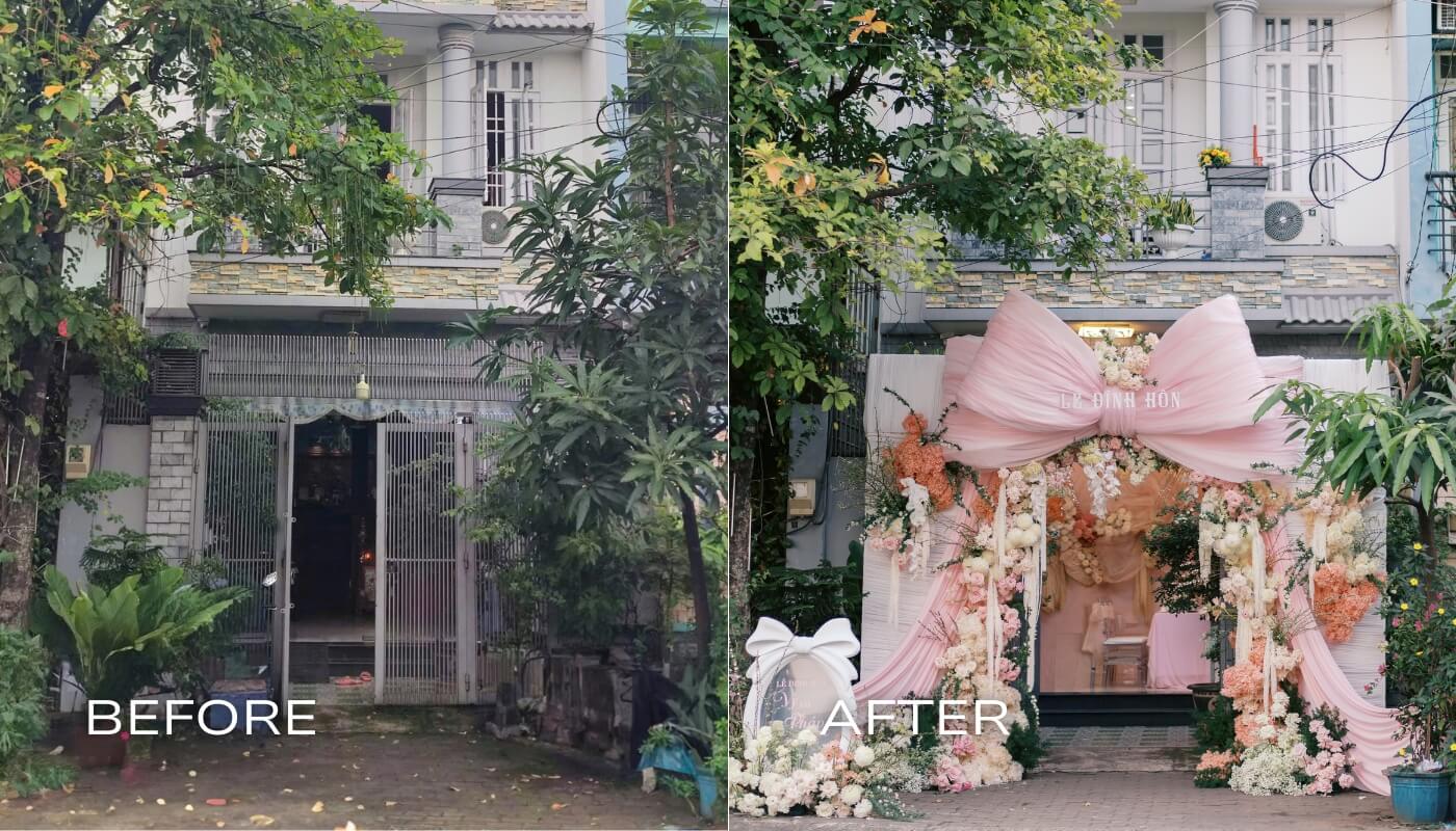 before after - bang gia trang tri gia tien tphcm
