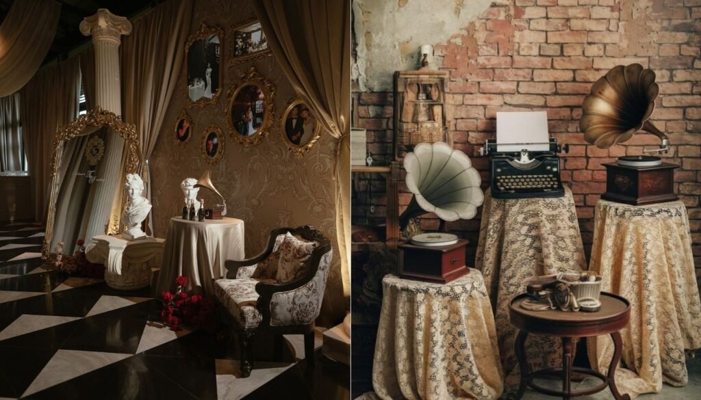 Trang Trí Cưới Phong Cách Hoài Cổ (Vintage/Retro): Ý Tưởng & Cảm Hứng 16 trang tri cuoi phong cach hoai co 1