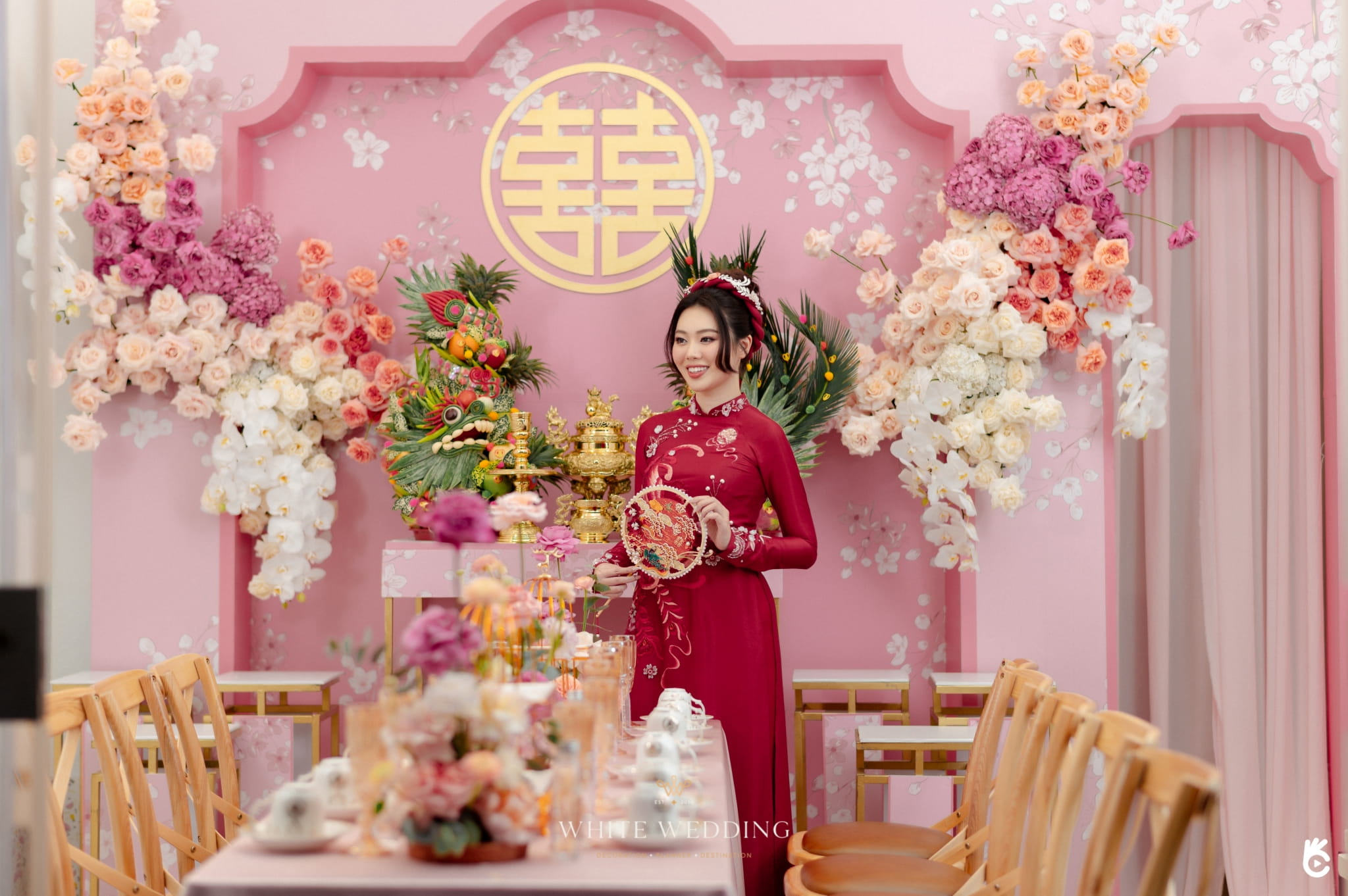 Elegantly Sweet 7 trang tri le gia tien elegantly sweet white wedding 6 2