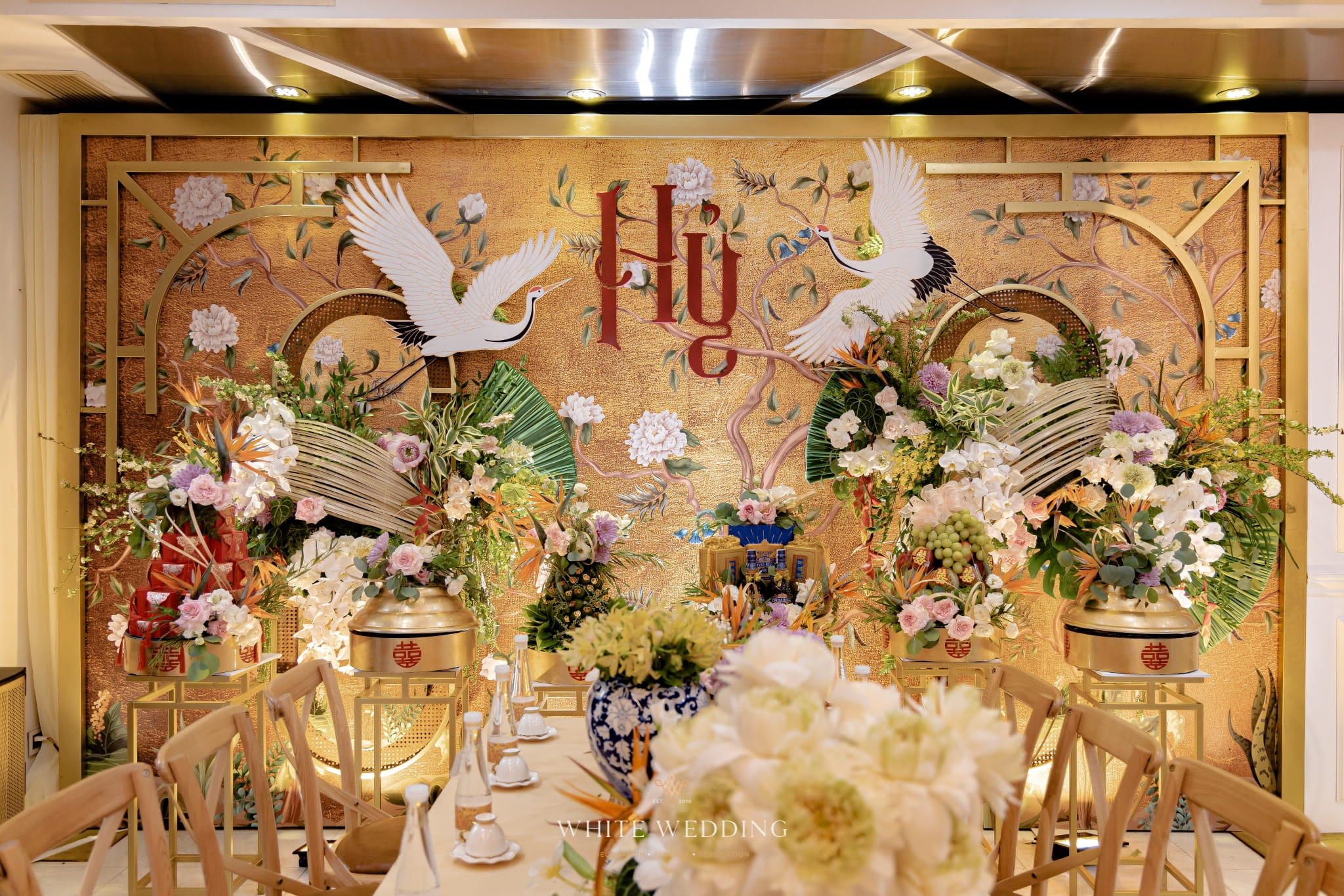 Khổng Tước 14 trang tri le gia tien khong tuoc white wedding 4 2