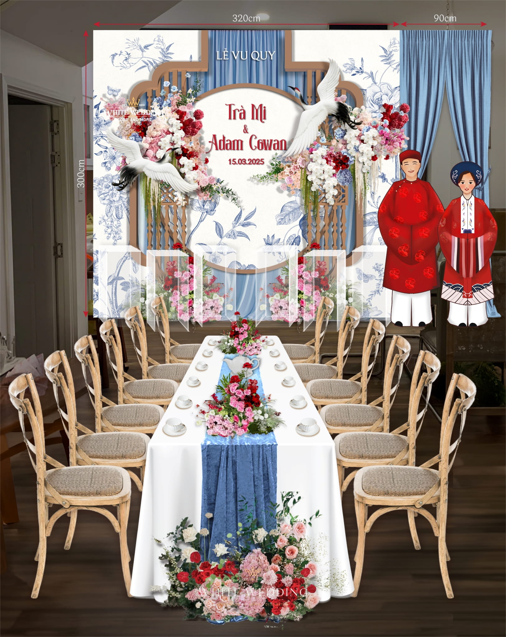 trang tri le gia tien ki su dong duong white wedding 42