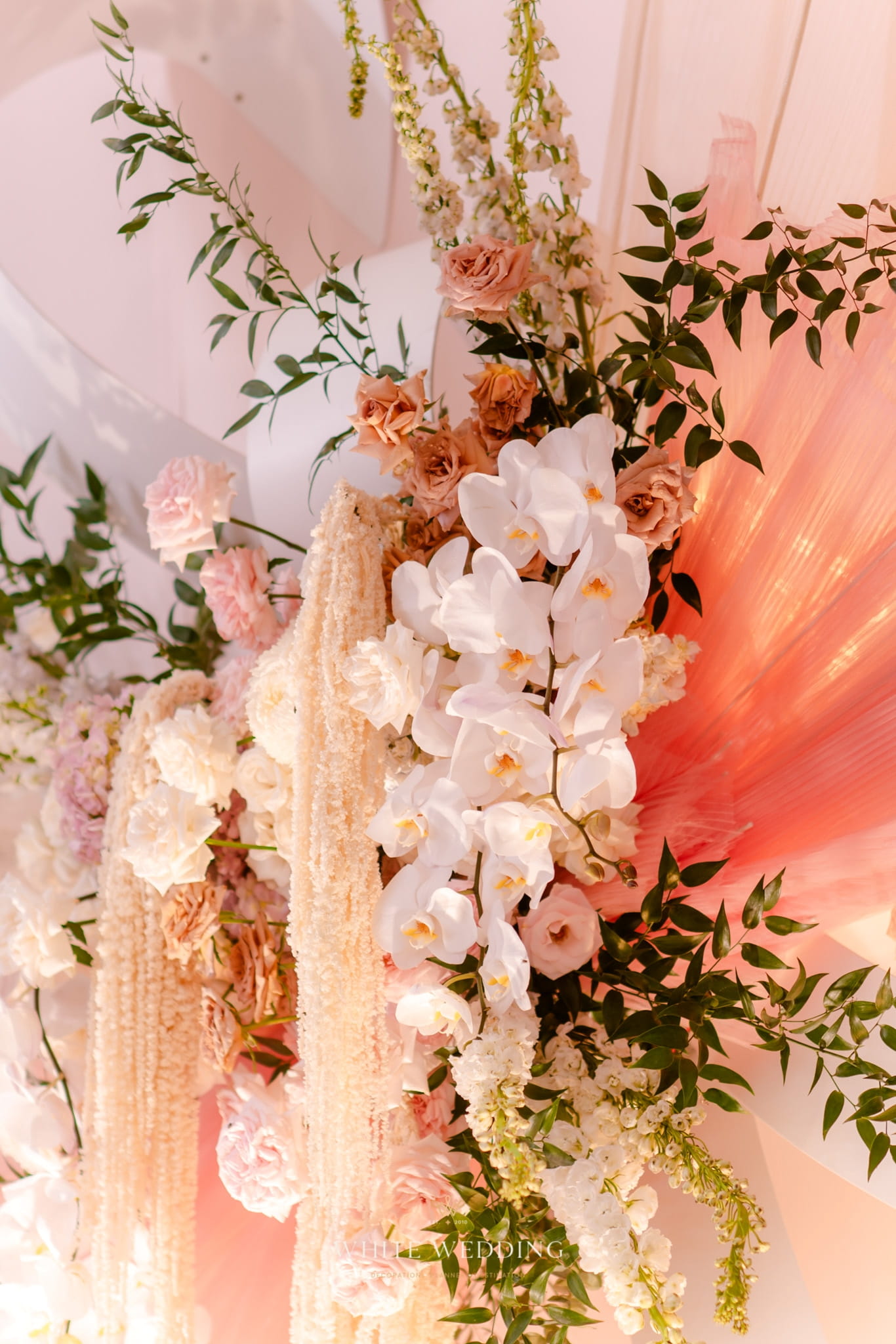 trang tri le gia tien sunset peach white wedding 7 2