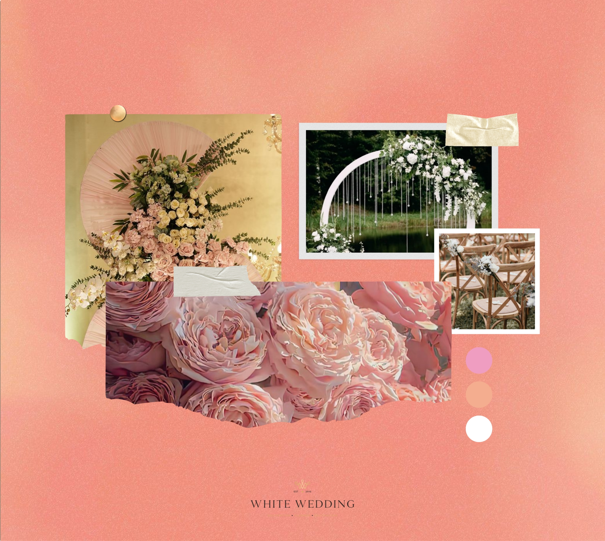 Sunset Peach 5 trang tri le gia tien sunset peach white wedding