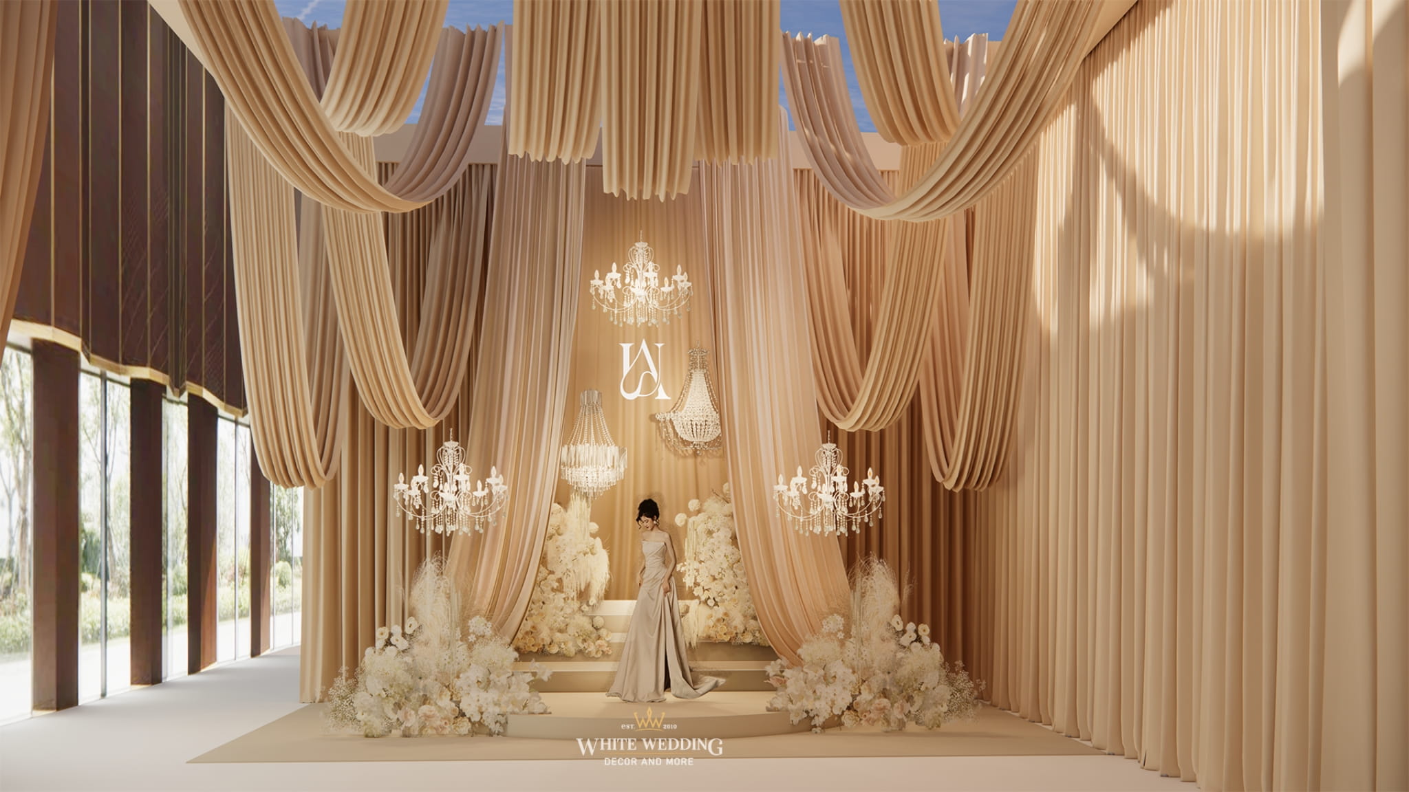 trang tri tiec cuoi a symphony of blooms white wedding 21