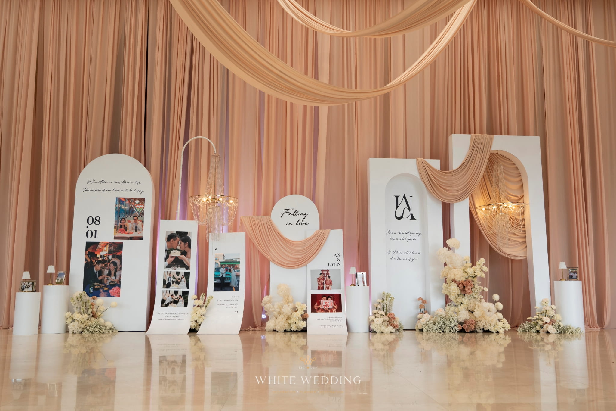 trang tri tiec cuoi a symphony of blooms white wedding 3