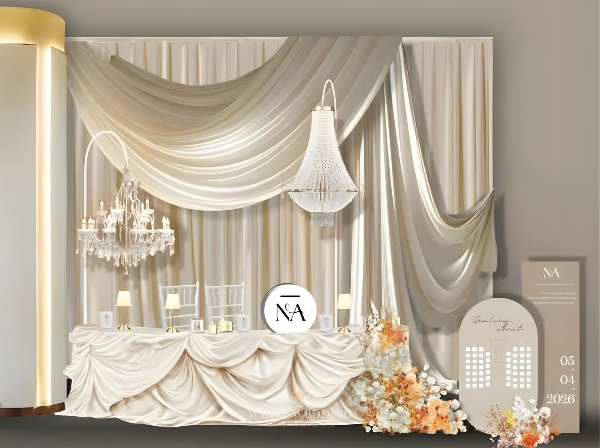 trang tri tiec cuoi amber muse white wedding 7 2