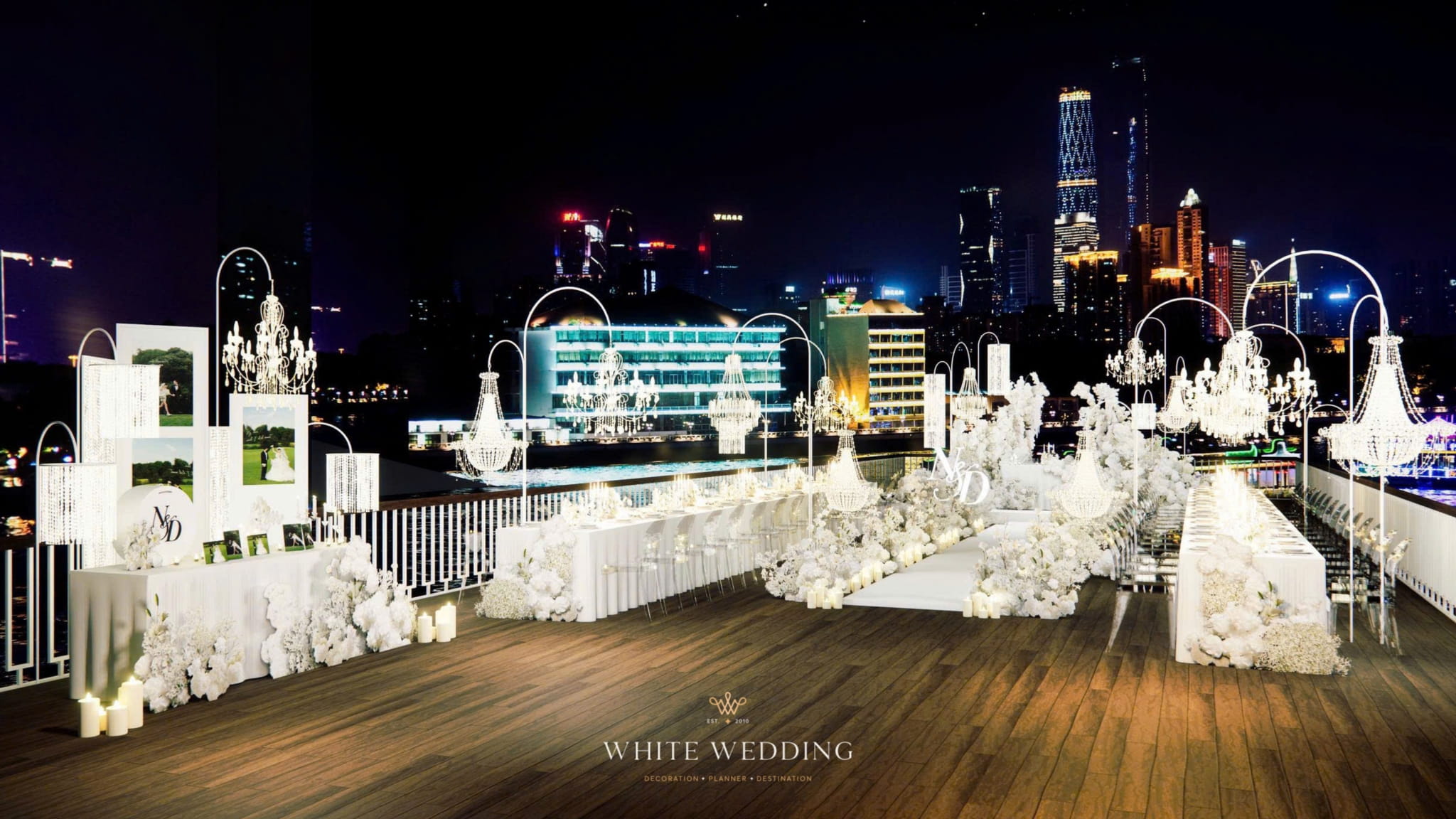 trang tri tiec cuoi dear my princess white wedding 1 2 1