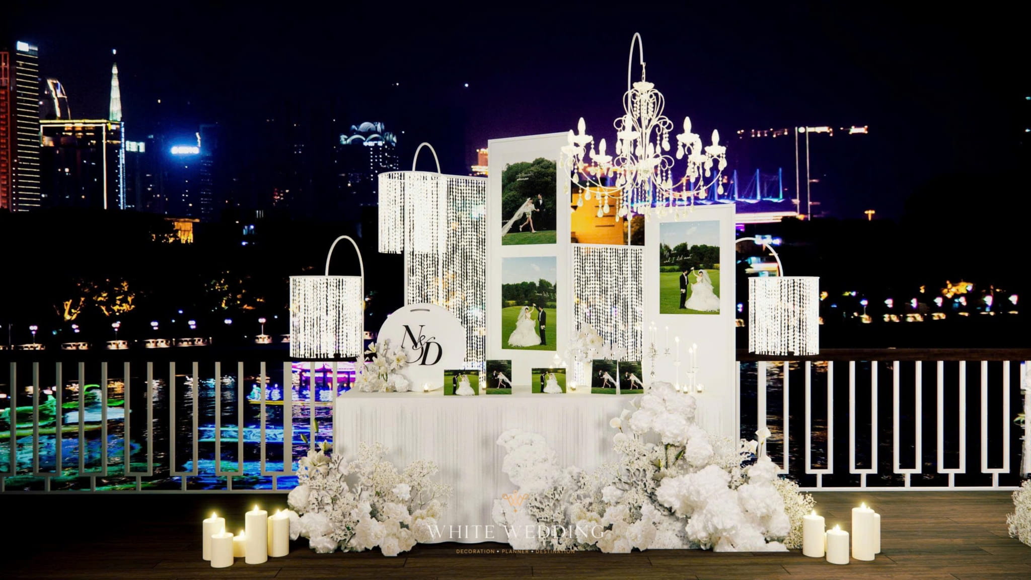 trang tri tiec cuoi dear my princess white wedding 2 2 1