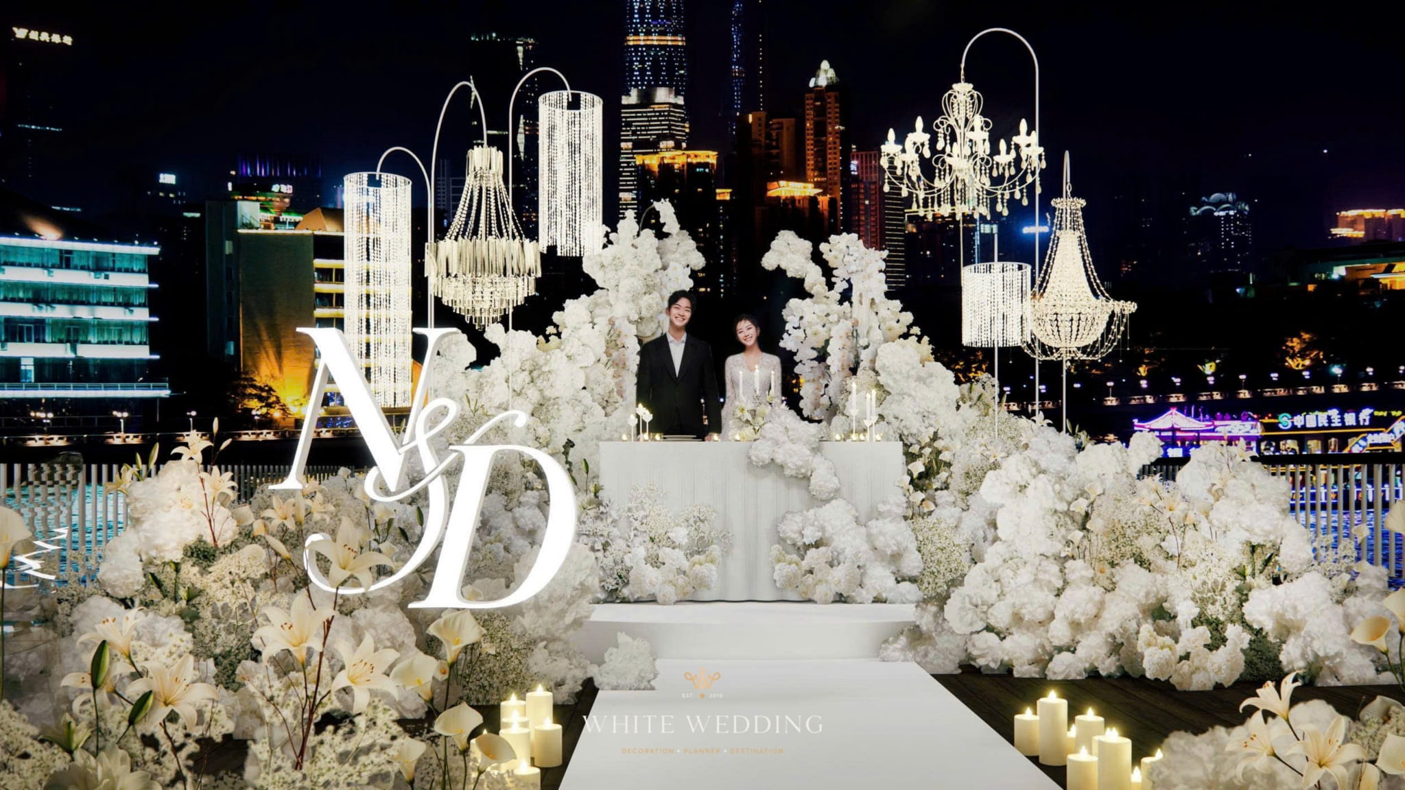 trang tri tiec cuoi dear my princess white wedding 3 2 1