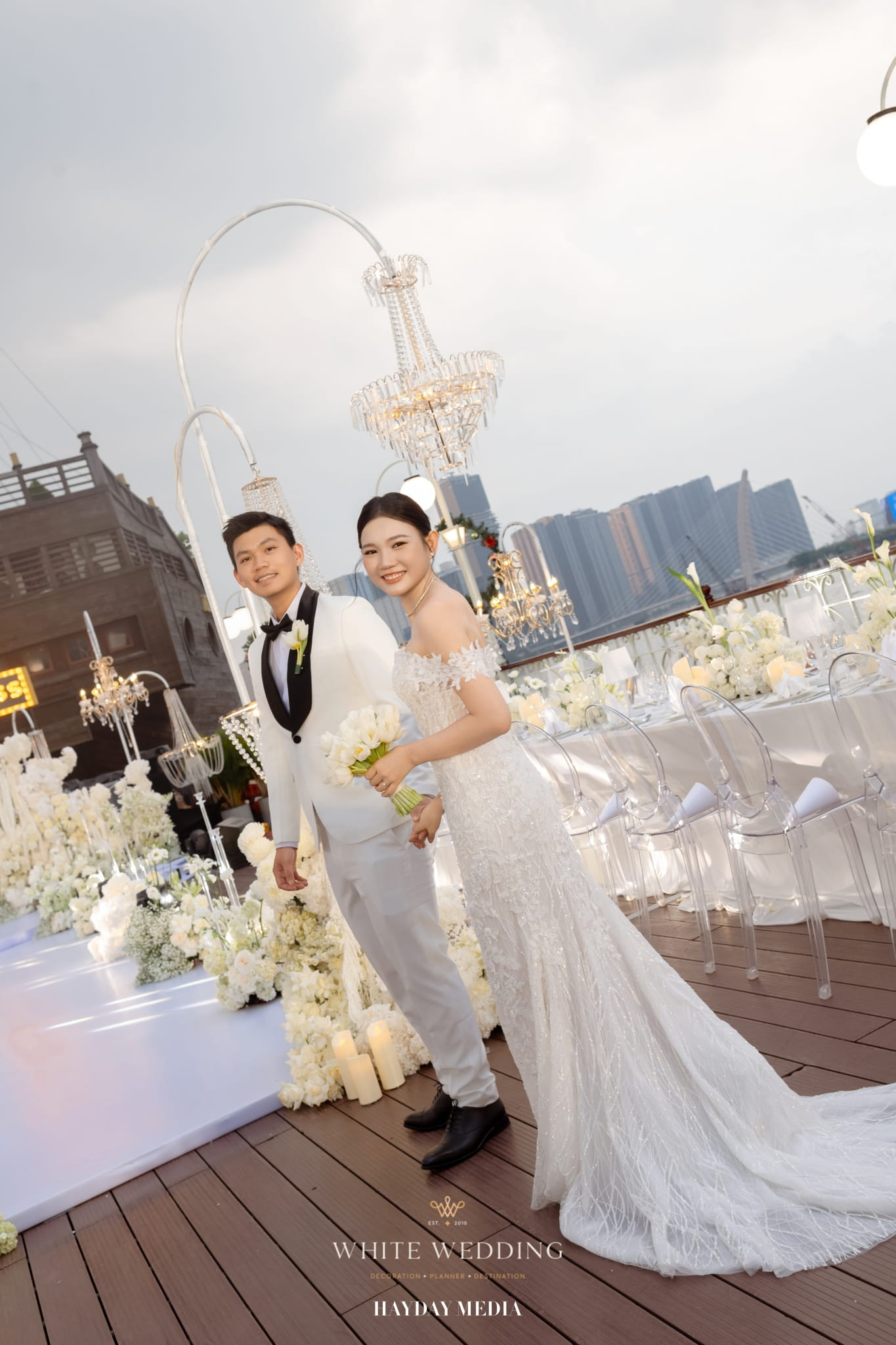 trang tri tiec cuoi dear my princess white wedding 30