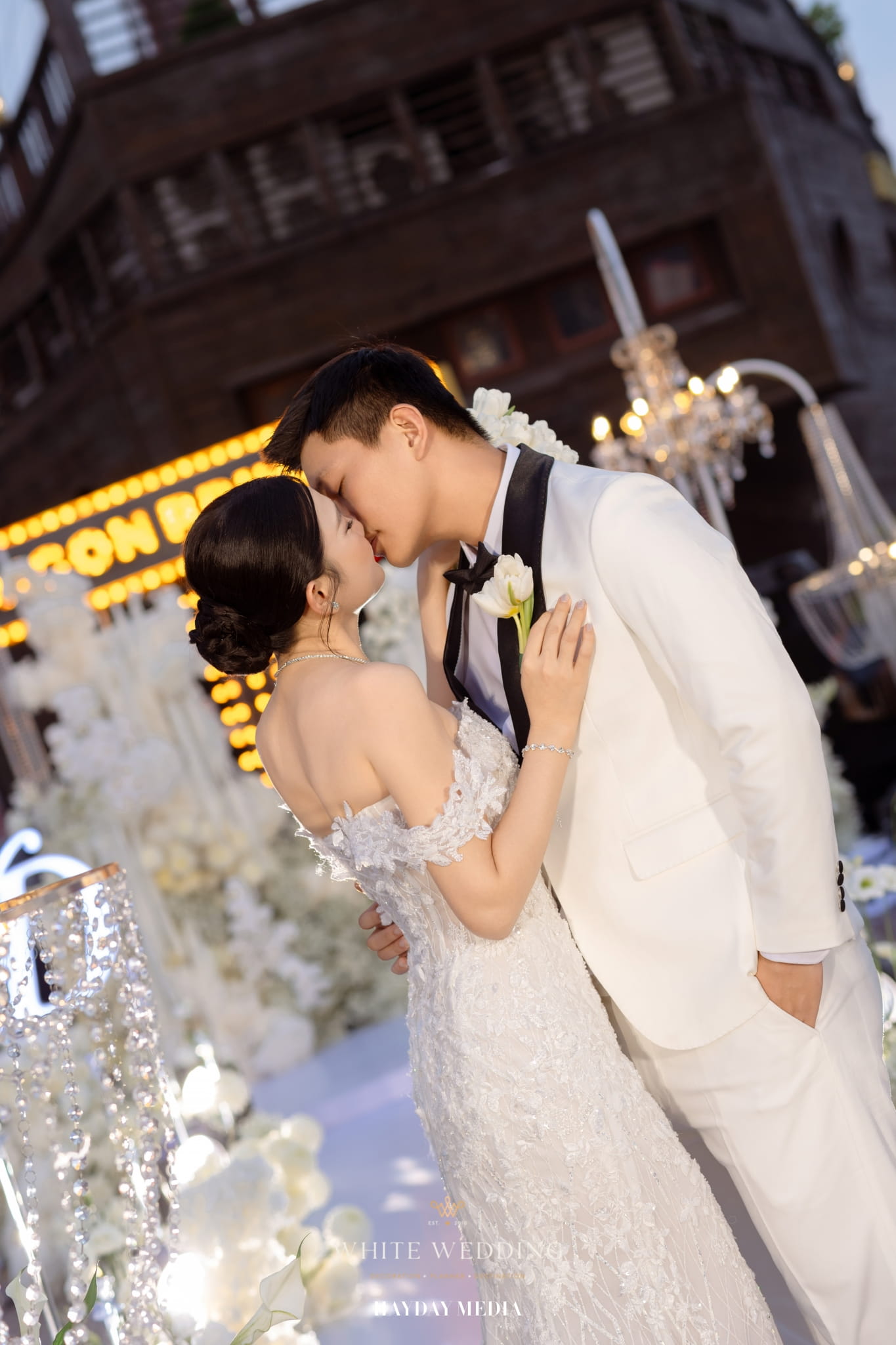 trang tri tiec cuoi dear my princess white wedding 40