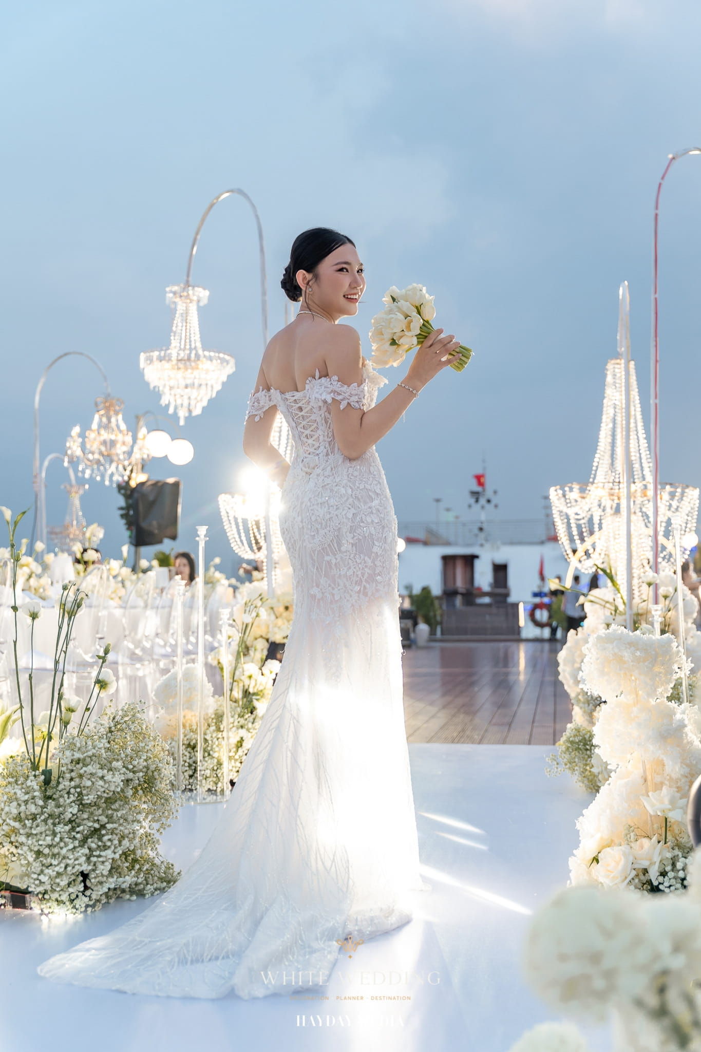 trang tri tiec cuoi dear my princess white wedding 57