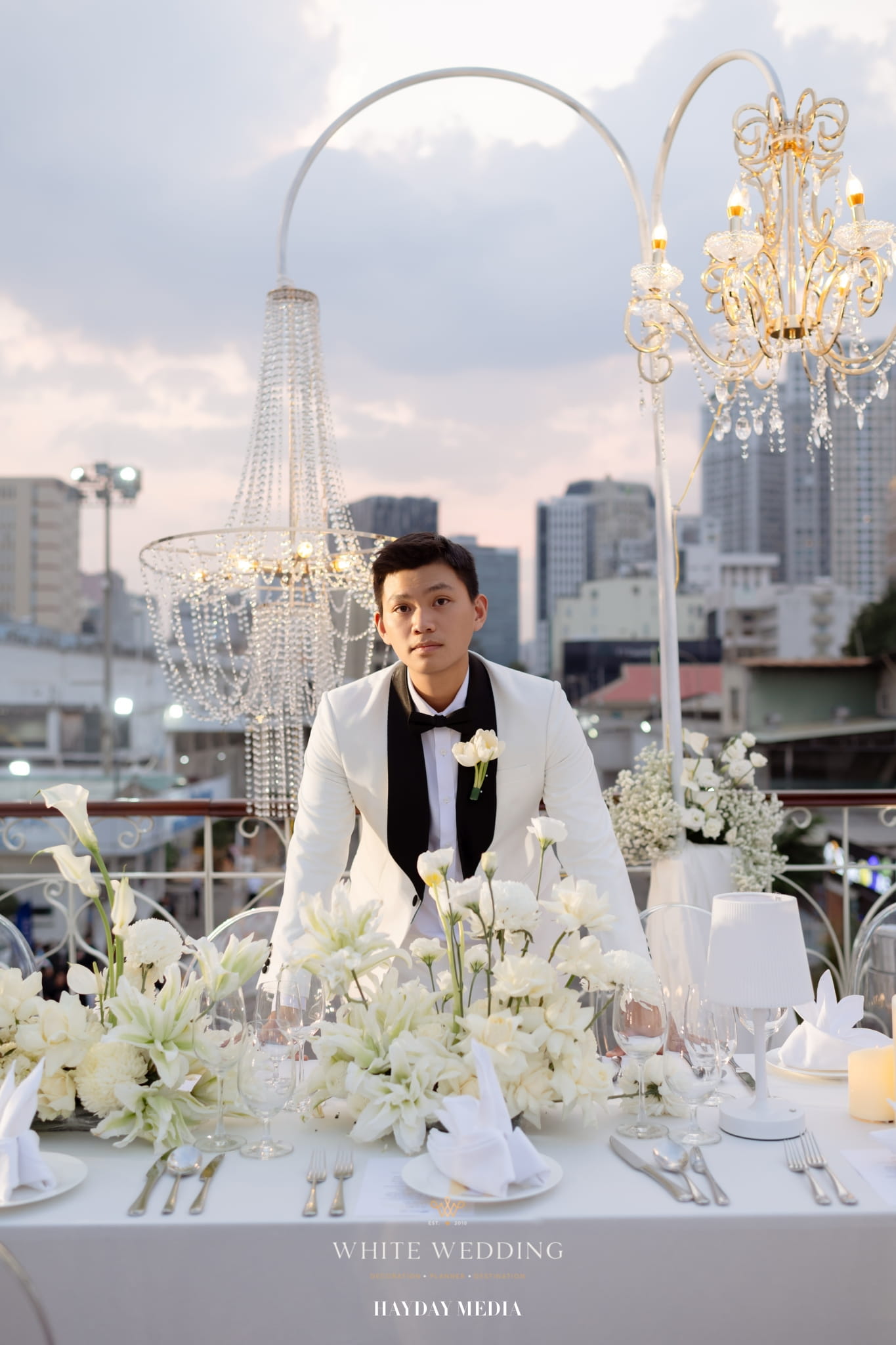 trang tri tiec cuoi dear my princess white wedding 8 2