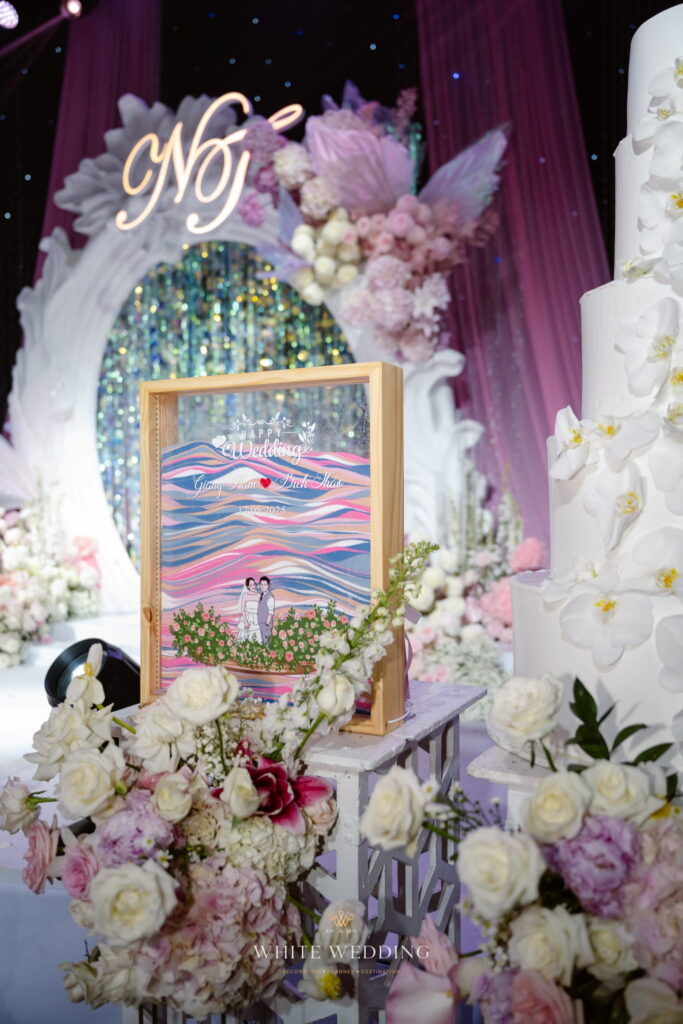 trang tri tiec cuoi floating to the heaven white wedding 110