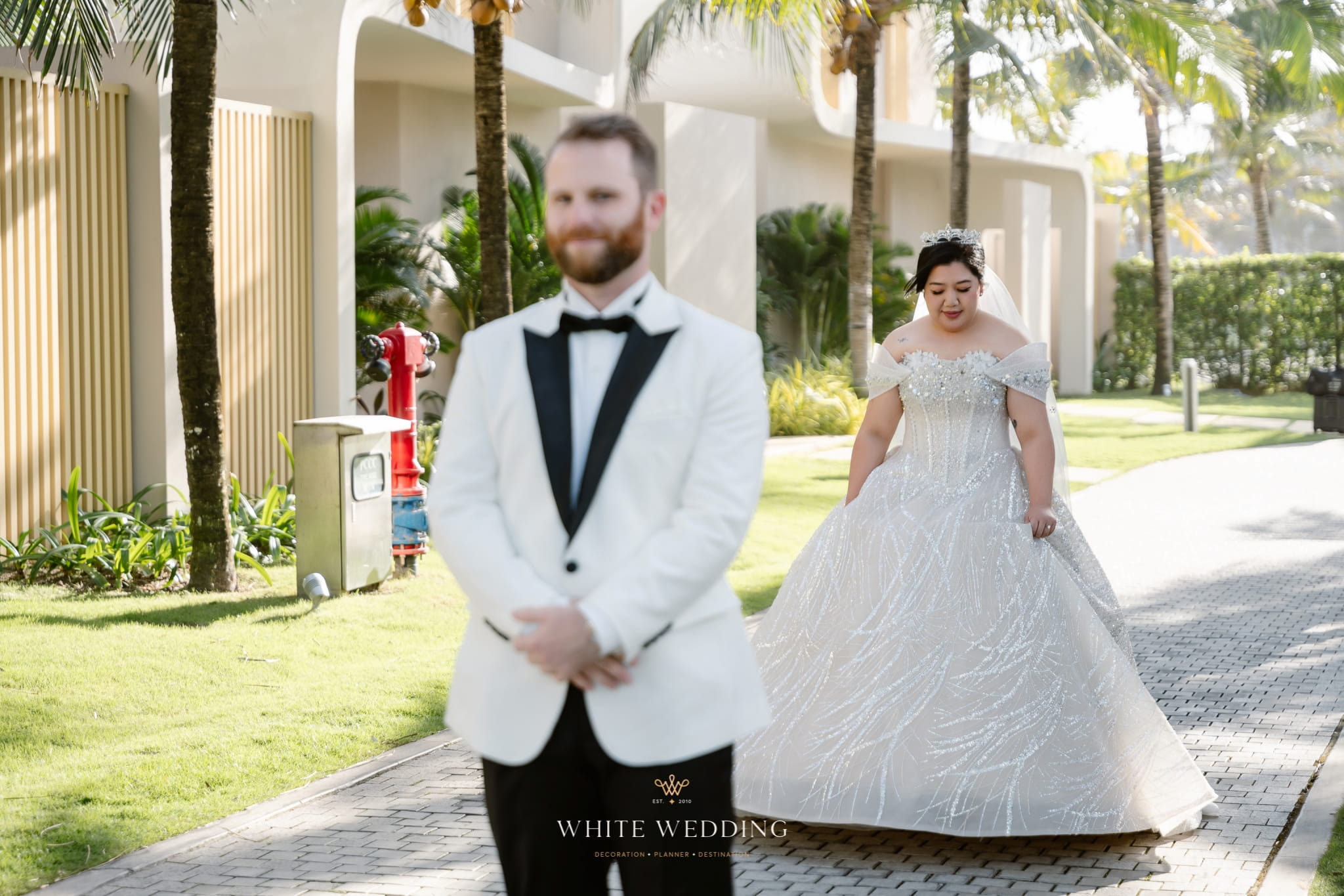 trang tri tiec cuoi green land white wedding 1 1