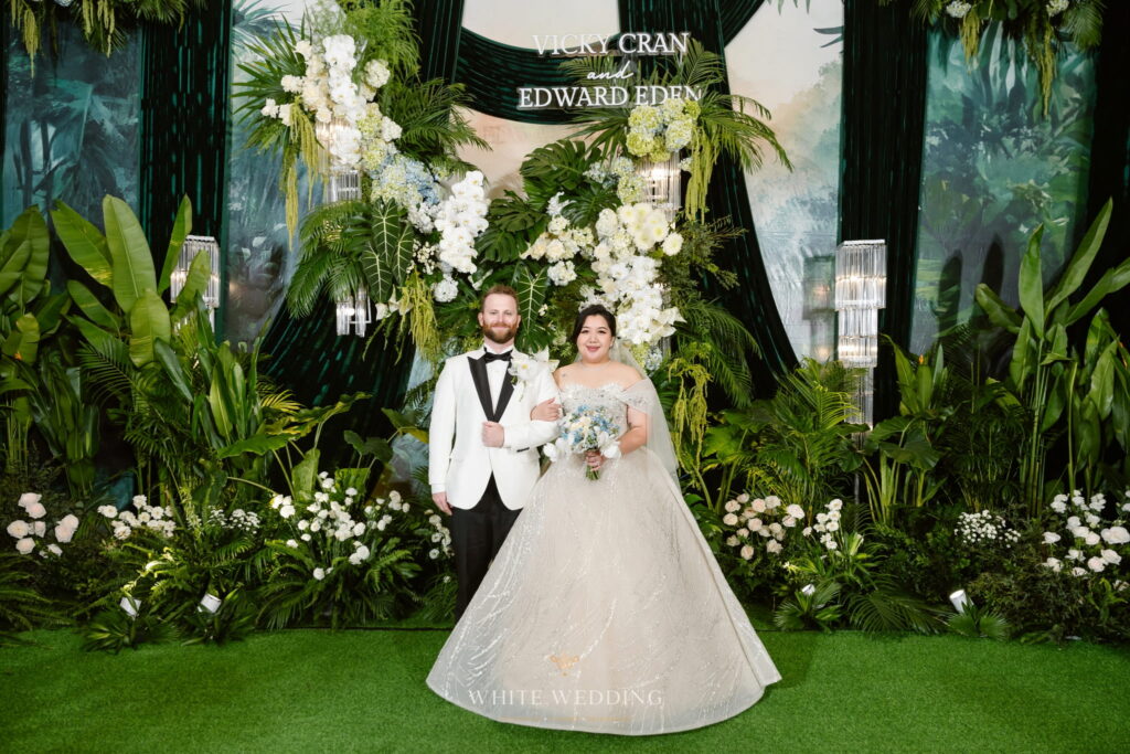 trang tri tiec cuoi green land white wedding 1 2