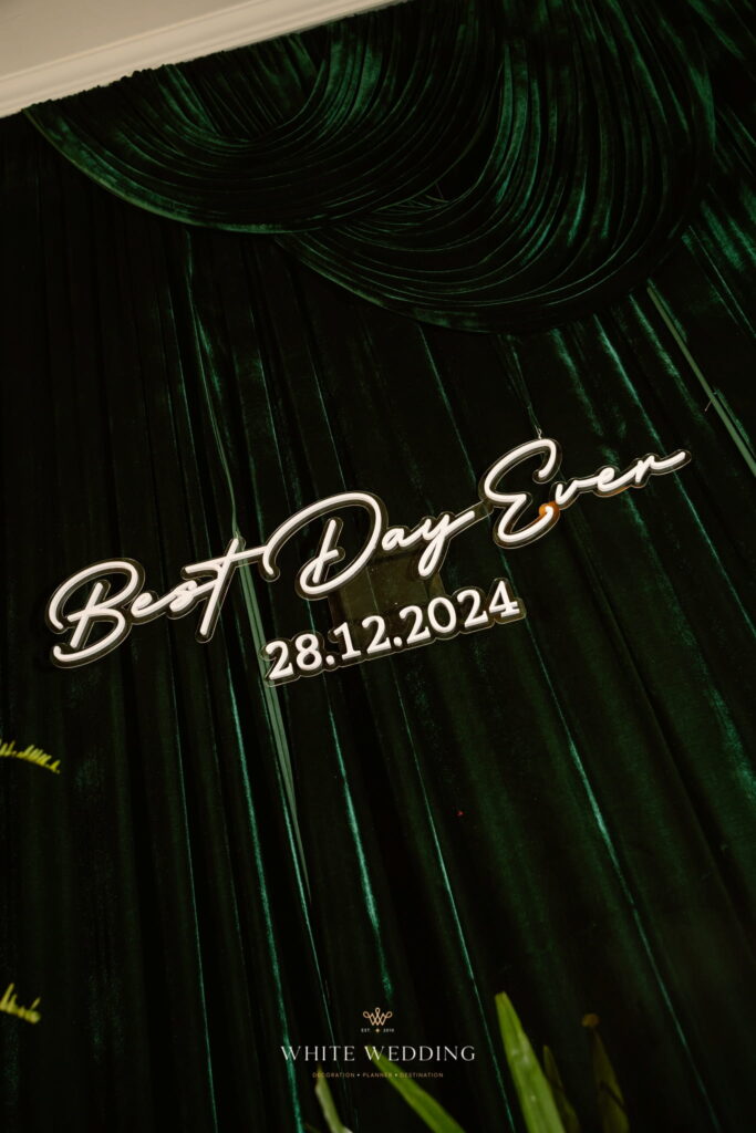 trang tri tiec cuoi green land white wedding 10 1