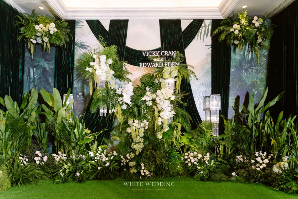 trang tri tiec cuoi green land white wedding 15 1