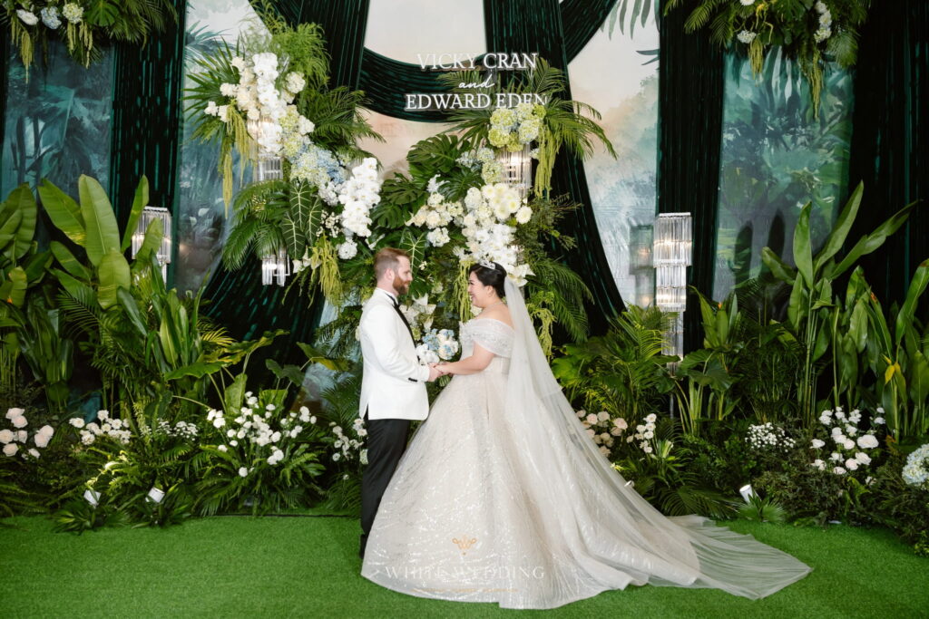 trang tri tiec cuoi green land white wedding 2 2