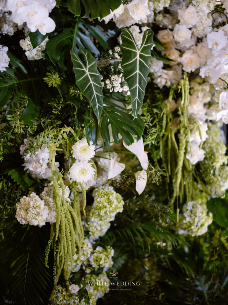 trang tri tiec cuoi green land white wedding 29