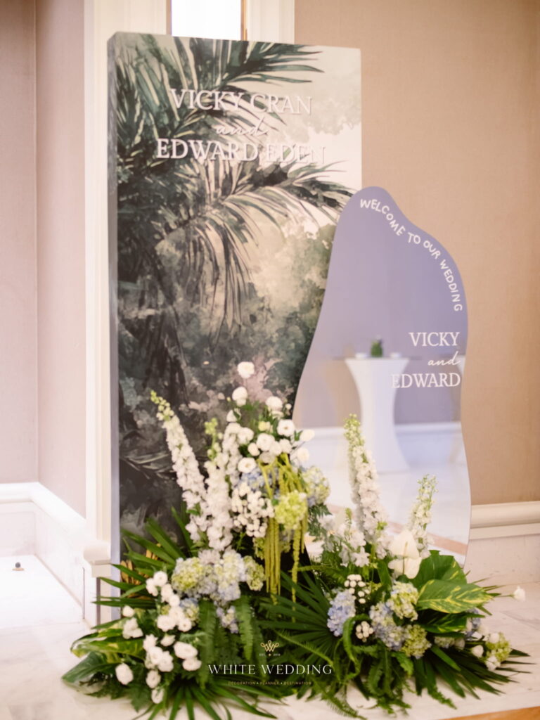 trang tri tiec cuoi green land white wedding 34