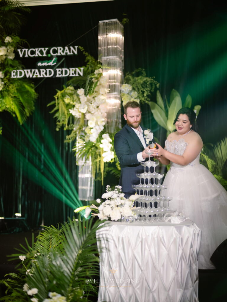 trang tri tiec cuoi green land white wedding 6 2