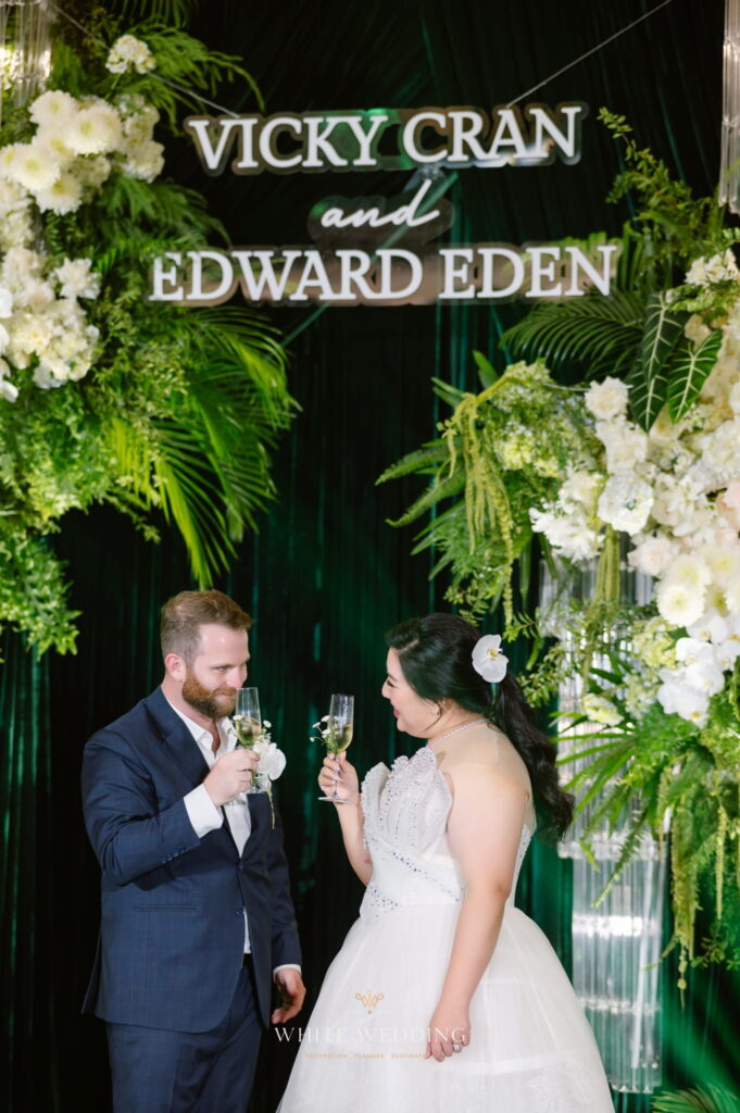 trang tri tiec cuoi green land white wedding 7 2