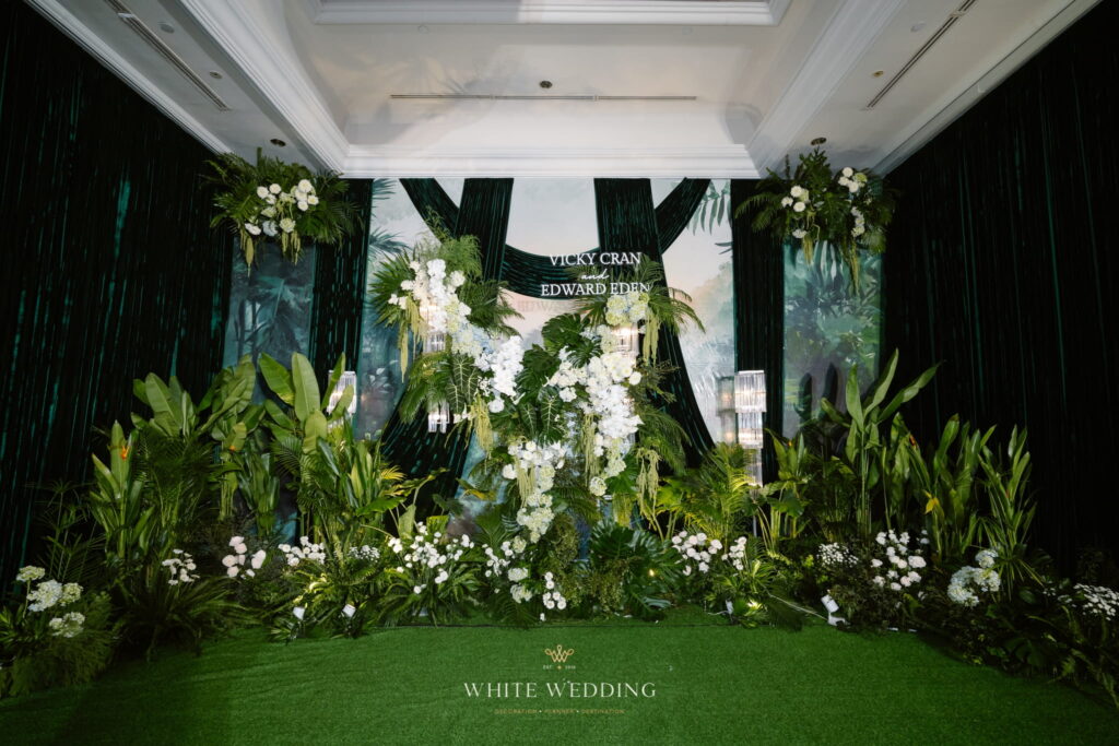 trang tri tiec cuoi green land white wedding 9 1