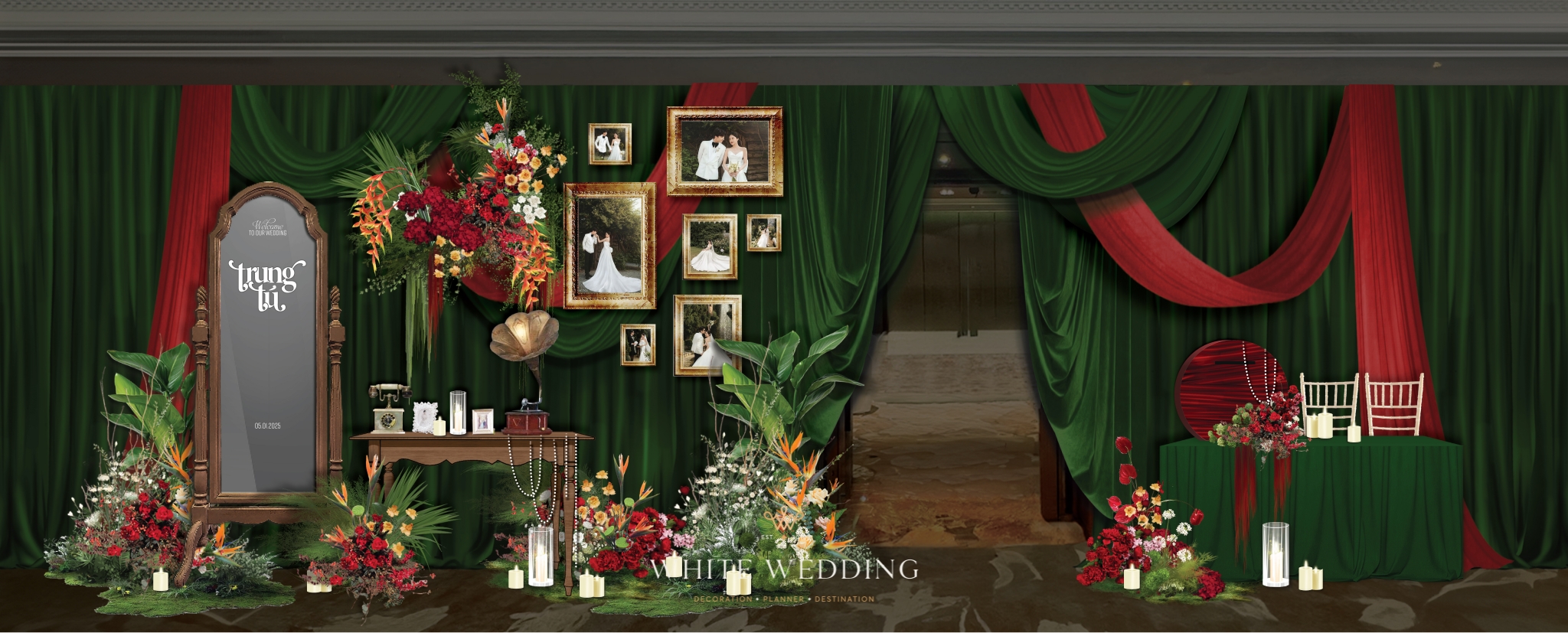trang tri tiec cuoi indochine crystal white wedding 1 2