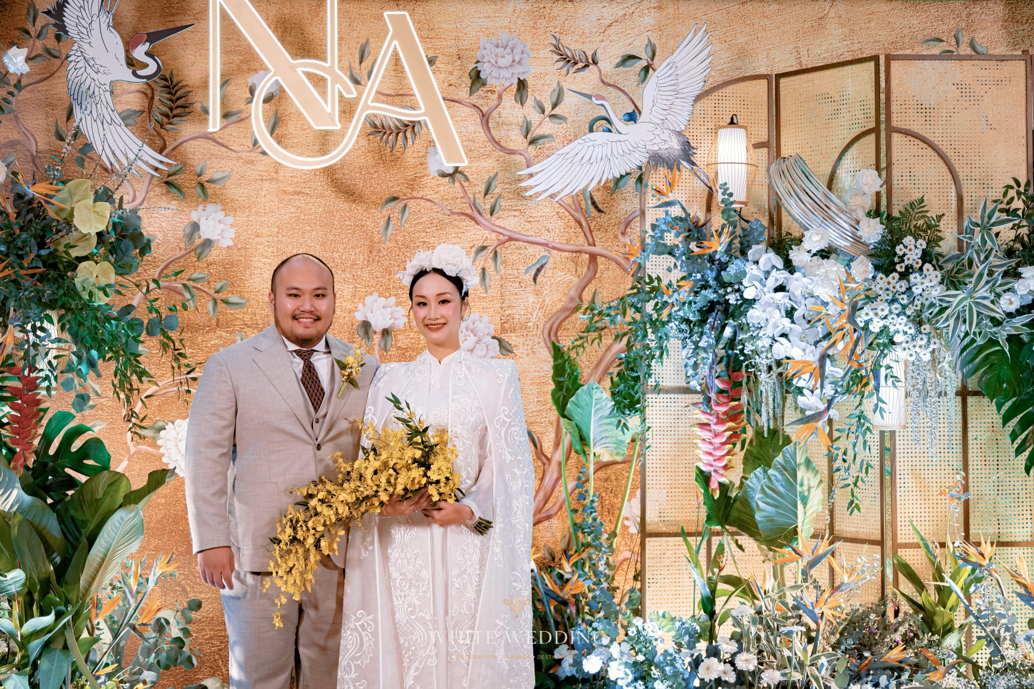 trang tri tiec cuoi indochine royale white wedding 4