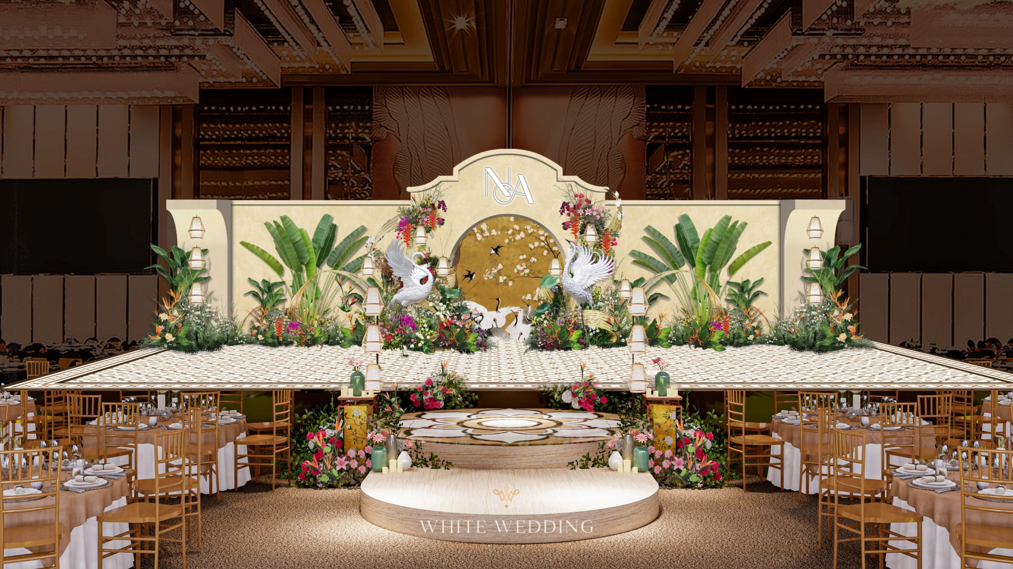 trang tri tiec cuoi indochine royale white wedding 59